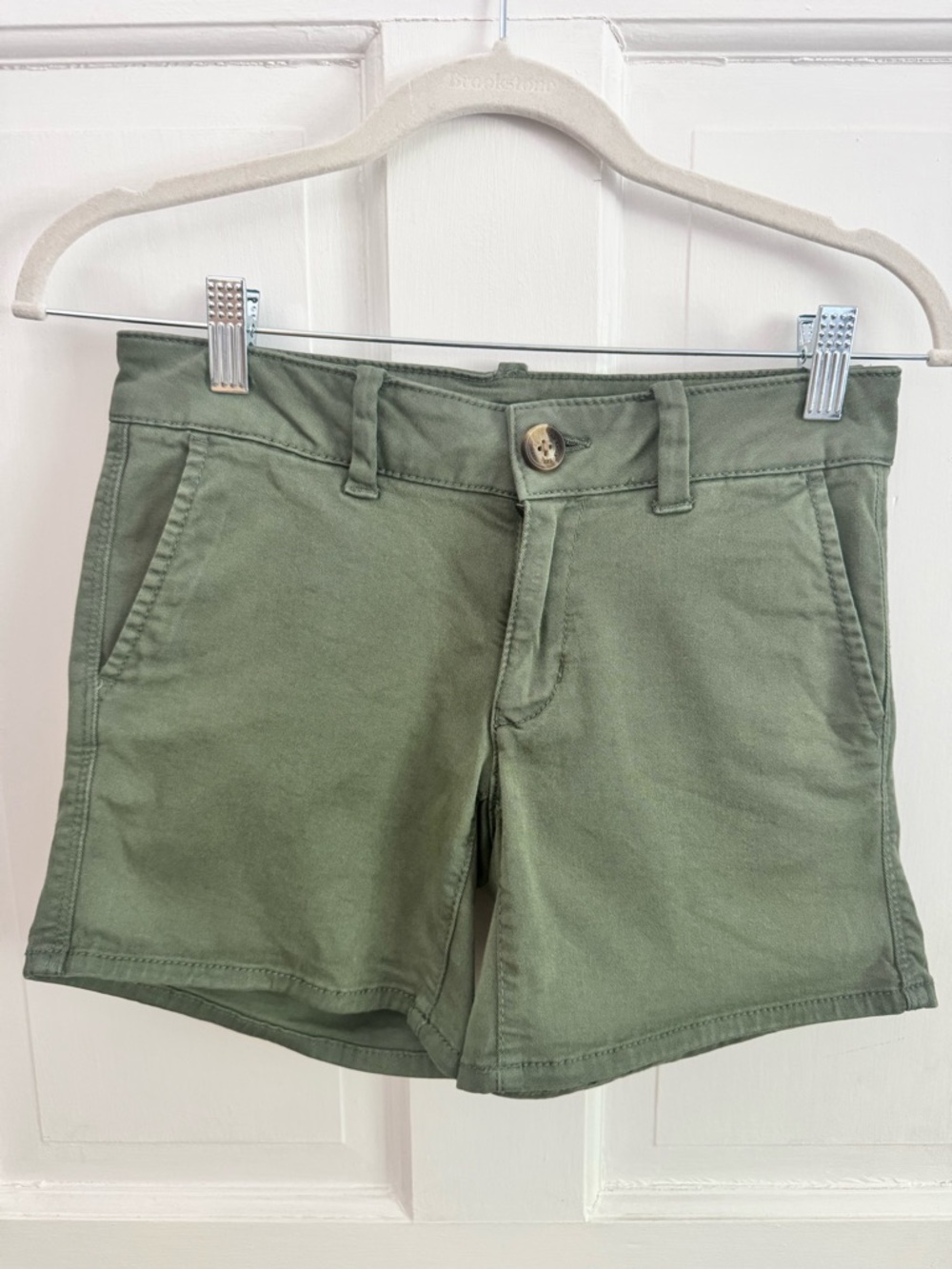 American Eagle Outfitters Olive Green Short Bermuda Jean Shorts